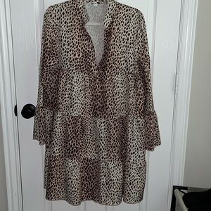 Cheetah Print Brown and Cream Dress